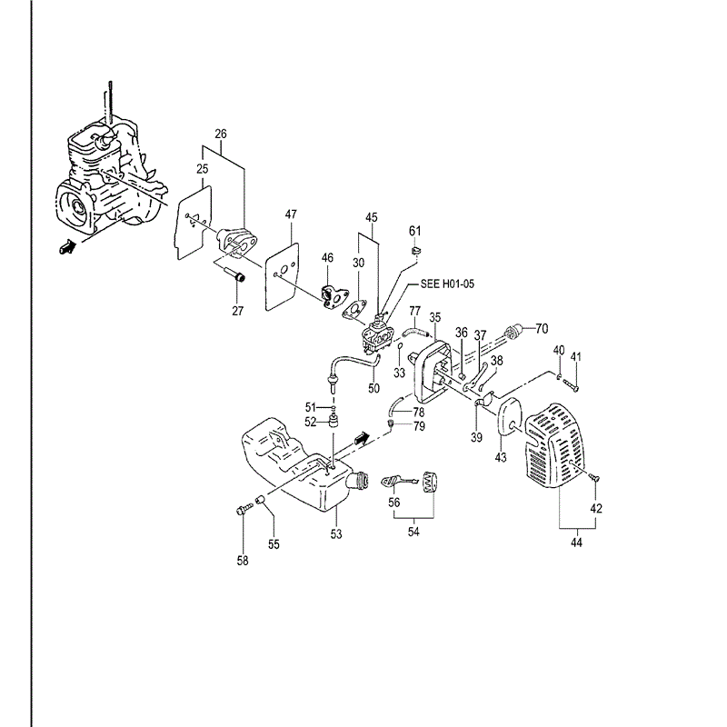 Tanaka THT-2100SA (1623-H01) Parts Diagram, ENGINE-1