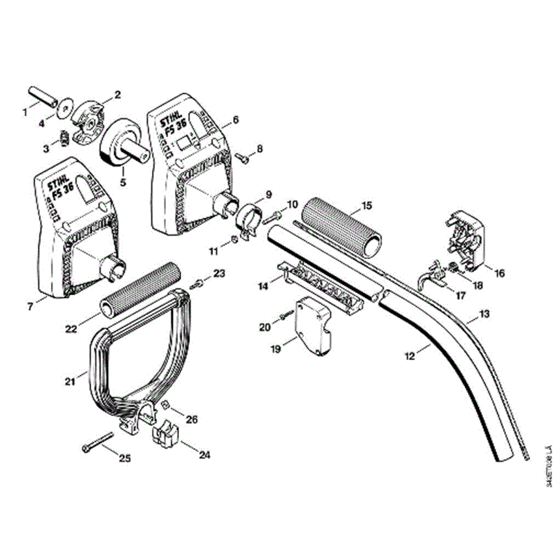 Stihl FS 36 Brushcutter (FS36) Parts Diagram, F-Clutch,F-Clutch