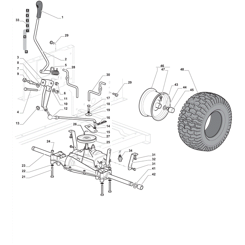 Mountfield 1538M-SD Lawn Tractor (2012) Parts Diagram, Page 5