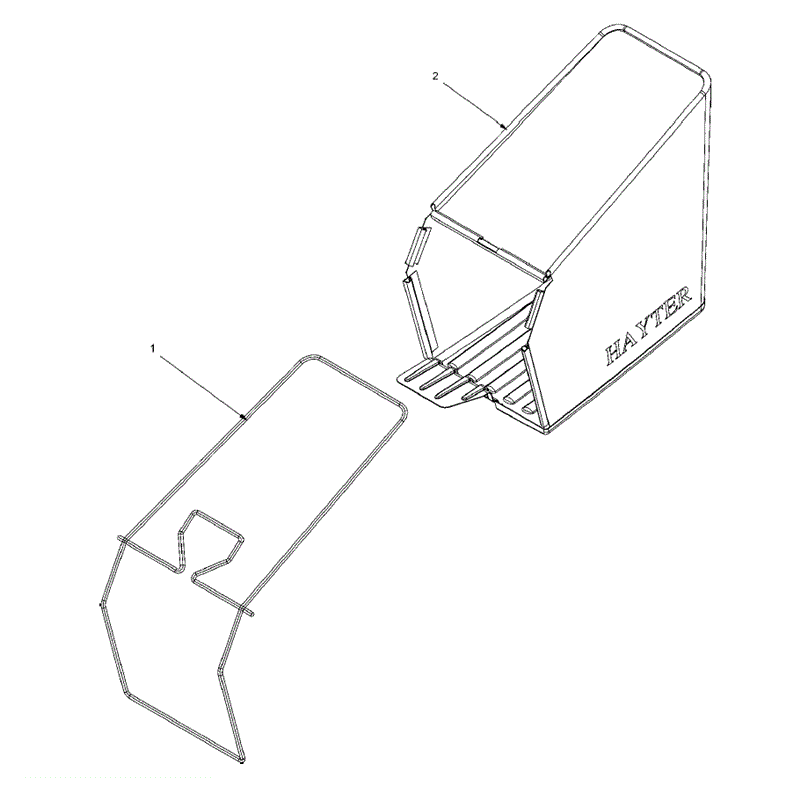 Hayter R48 Recycling (446) (446E280000001-466E290999999) Parts Diagram, Grassbag Assembly