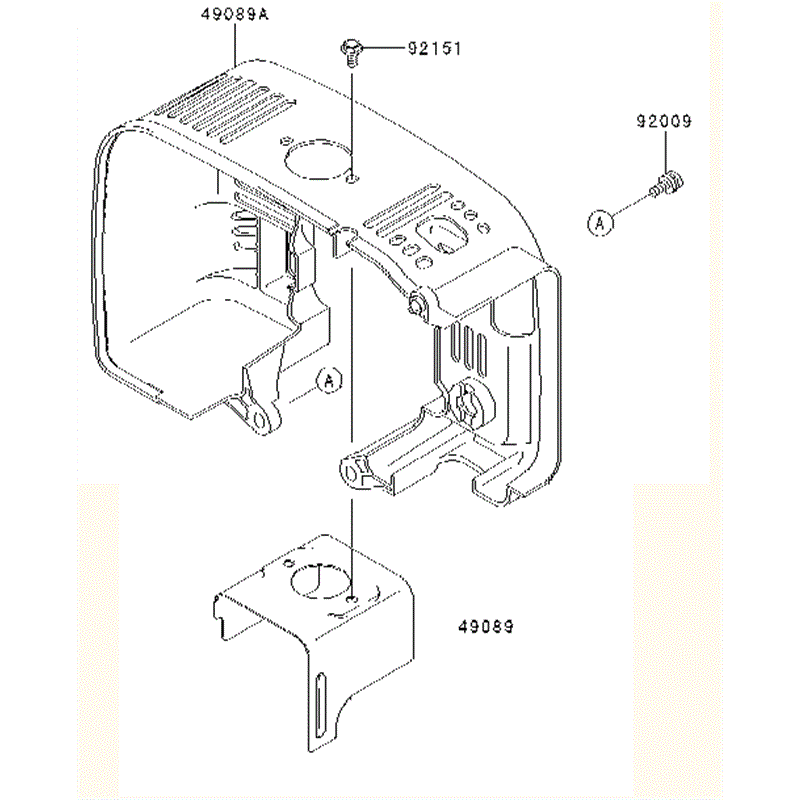 Kawasaki KRB400A (HA400A-BS50) Parts Diagram, COVER