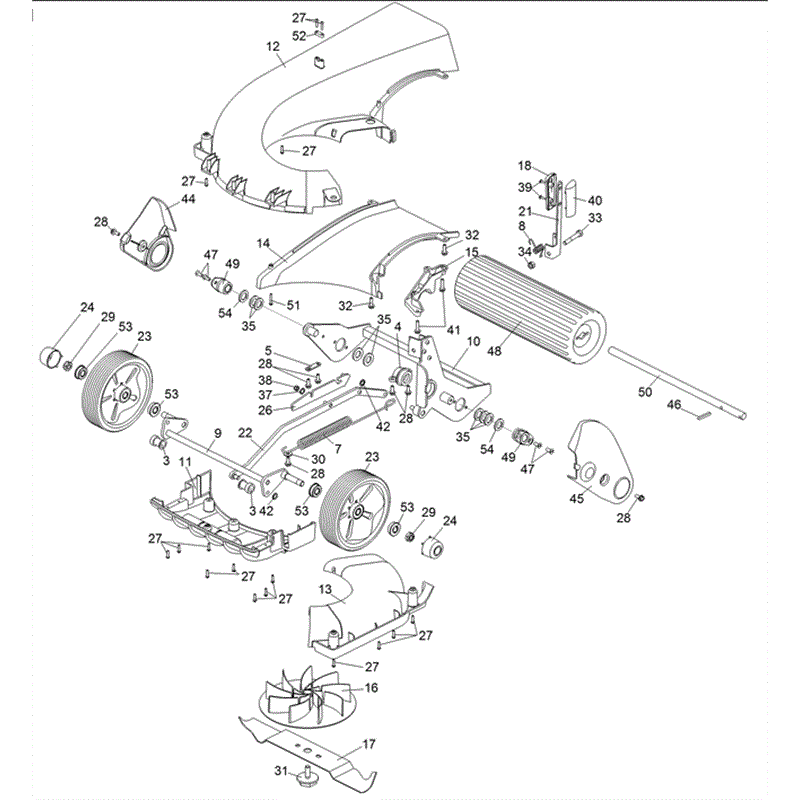 Hayter Spirit 41 Electric Lawnmower (615) ( 615J316000001-AND UP) Parts Diagram, Lower Body