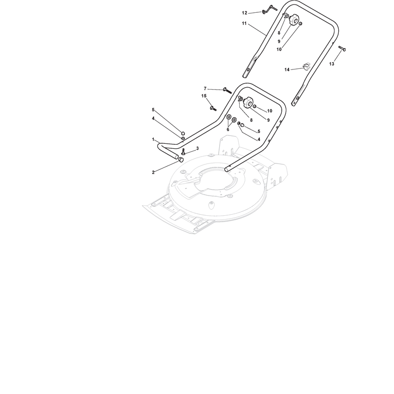 Mountfield 5020 PD  Petrol Rotary Mower (291502023-M08 [2008]) Parts Diagram, Handle, Lower Part