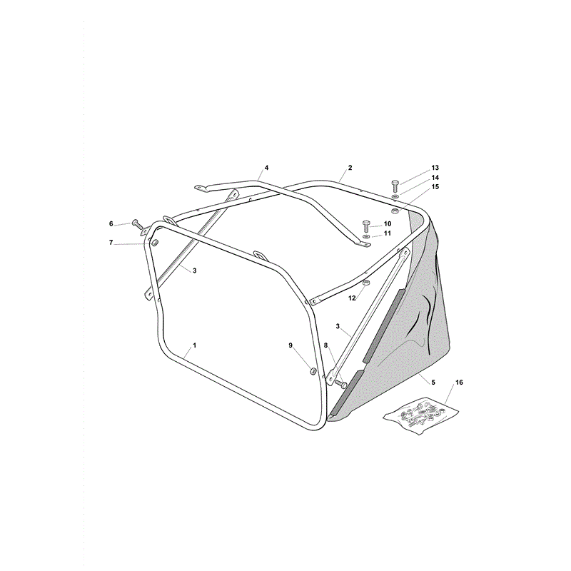 Castel / Twincut / Lawnking XE70VD (2009) Parts Diagram, Grasscatcher