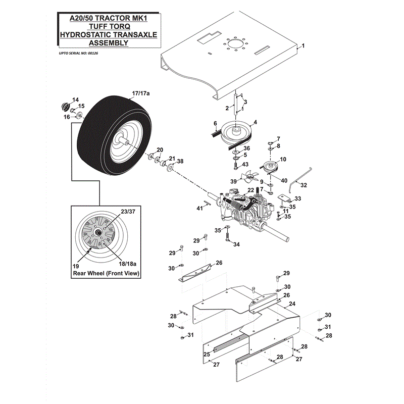 Countax A2050 Lawn Tractor 2004 (2004) Parts Diagram, HAND CLUTCH/BRAKE CONTROL TUFF TORQ HYDROSTATIC ASSEMBLY