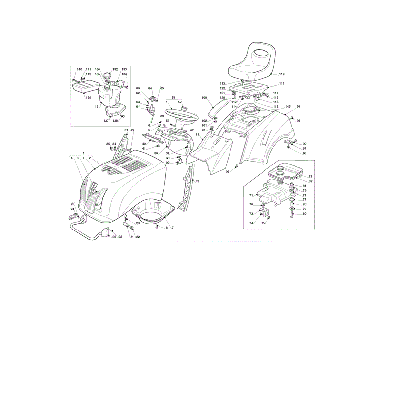 Castel / Twincut / Lawnking CT13.5-90 (2009) Parts Diagram, Body