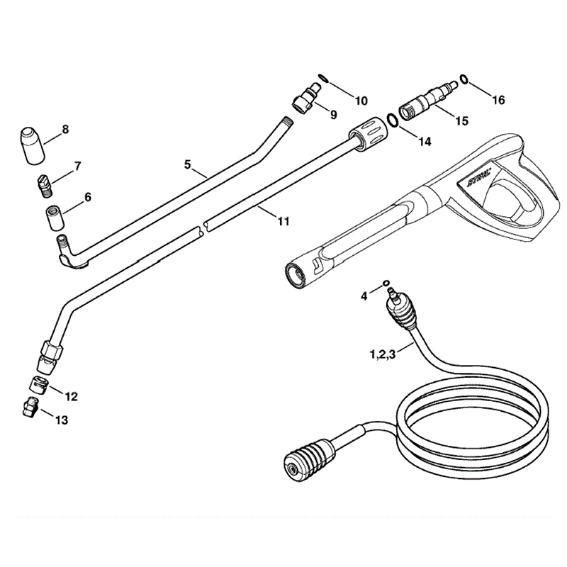 Stihl RE 162 Pressure Washer (RE 162) Parts Diagram, Accessories