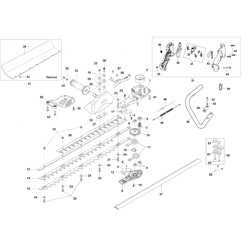 Oleo-Mac HCS 247 P (HCS 247 P) Parts Diagram, Blades assy