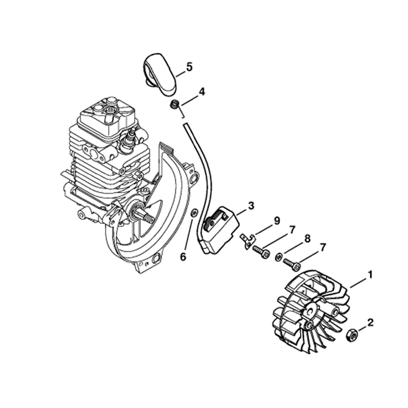 Stihl FS 130 Brushcutter (FS130R) Parts Diagram, Ignition system