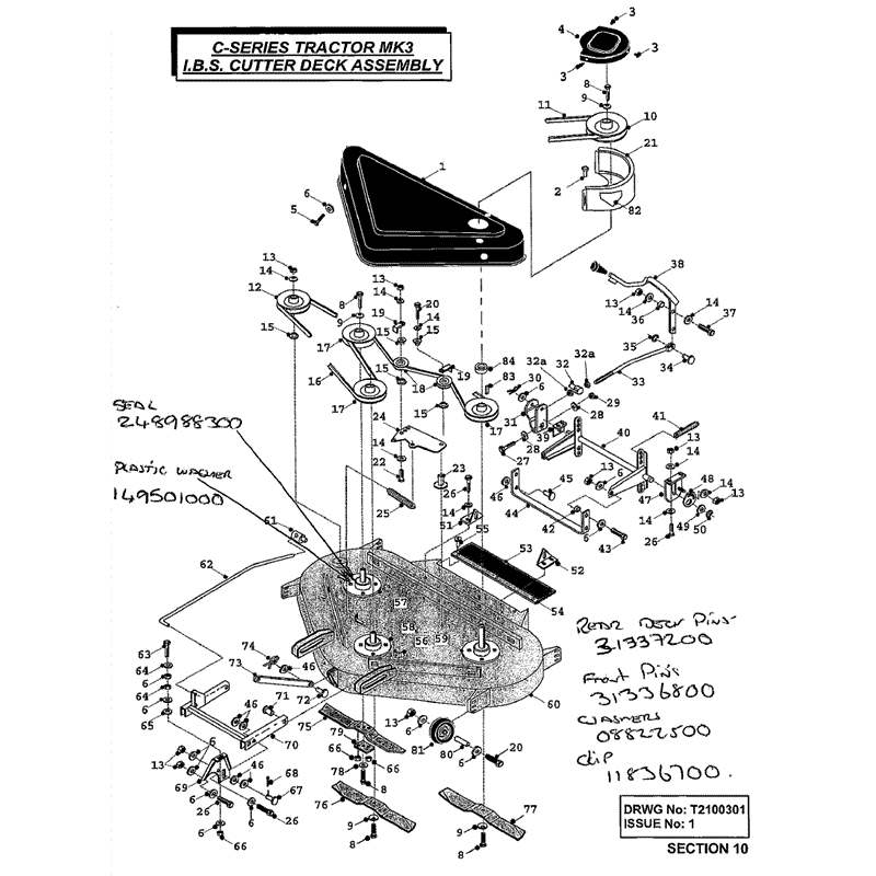 Countax C Series Lawn Tractor 2001 - 2003 (2001 - 2003) Parts Diagram, IBS Cutter Deck