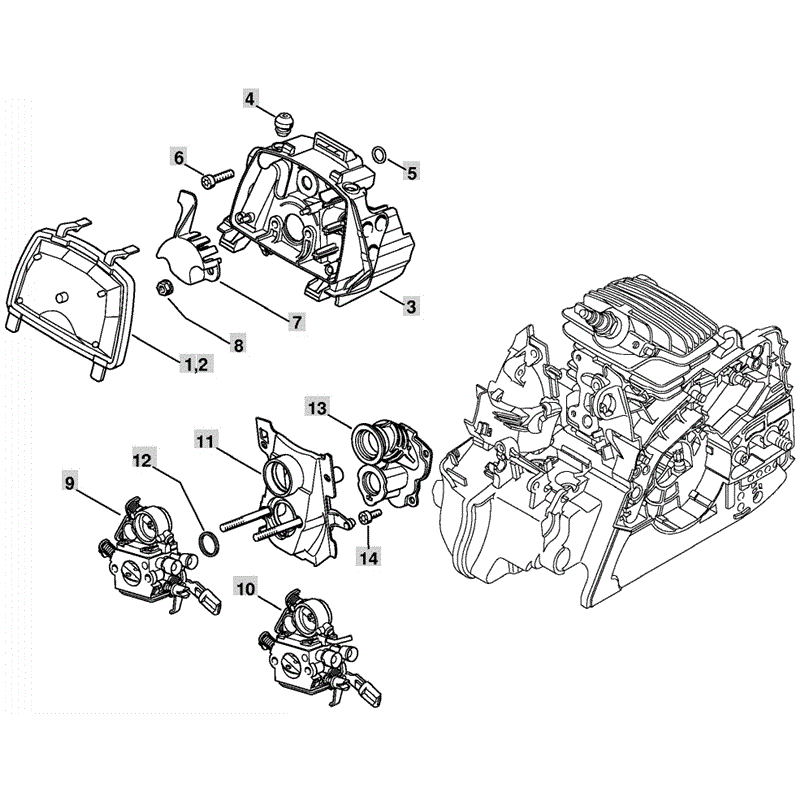 Stihl MS 181 Chainsaw (MS181C) Parts Diagram, Air Filter