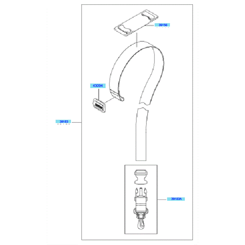 Kawasaki KBH27A  (HA027G-AS50) Parts Diagram, Hanger
