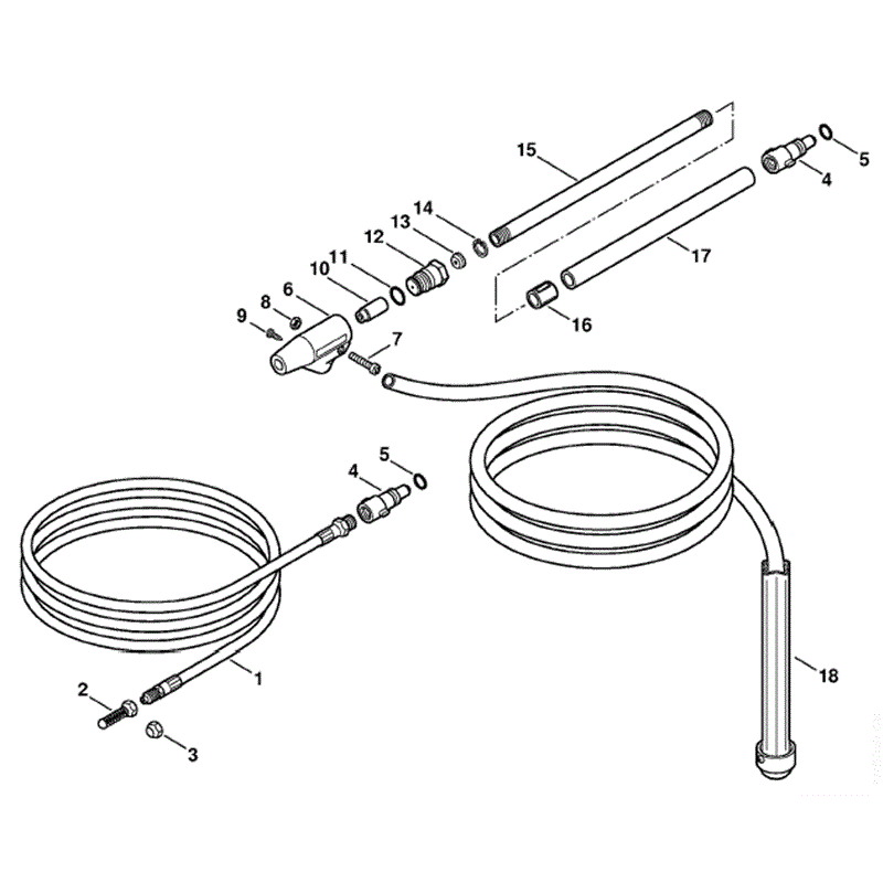 Stihl RE 108 Pressure Washer (RE 108) Parts Diagram, Pipe cleaning kit
