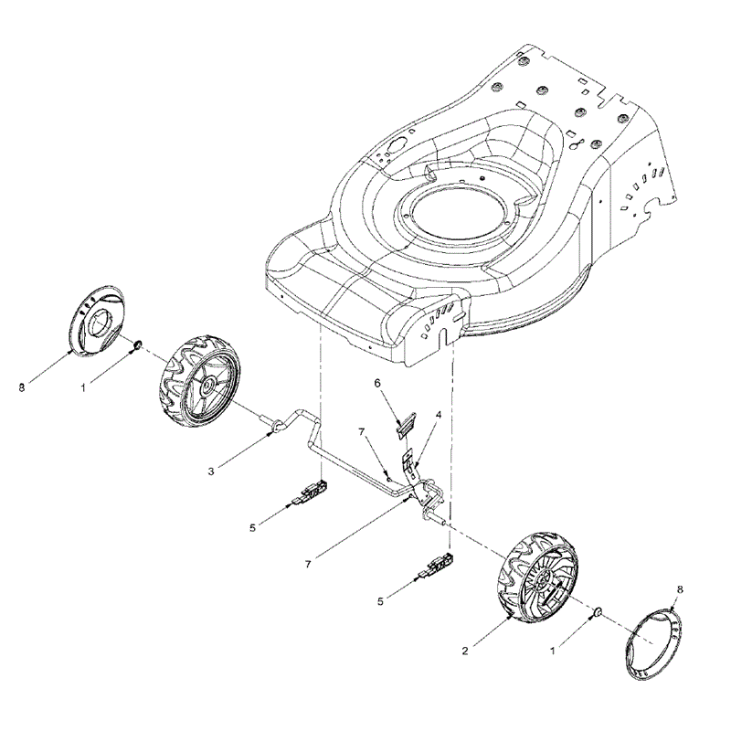 Hayter R48 Recycling (447) (447E280000001 - 447E290999999) Parts Diagram, Height of Cut & Front Wheel Assembly