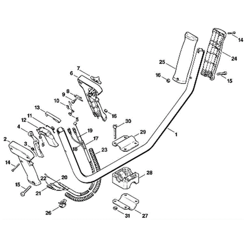Stihl FS 36 Brushcutter (FS36) Parts Diagram, H-Two-handed handlebar FS 44 FR_D_SEA