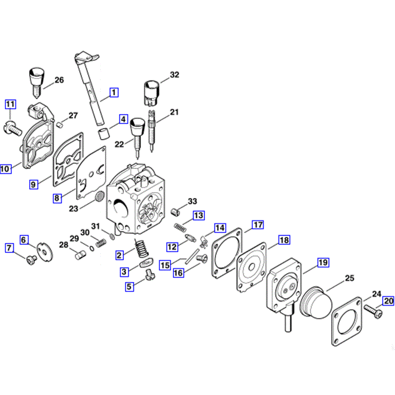 Stihl BG 55 C Blower (BG55C) Parts Diagram, Carburetor C1Q-S68A