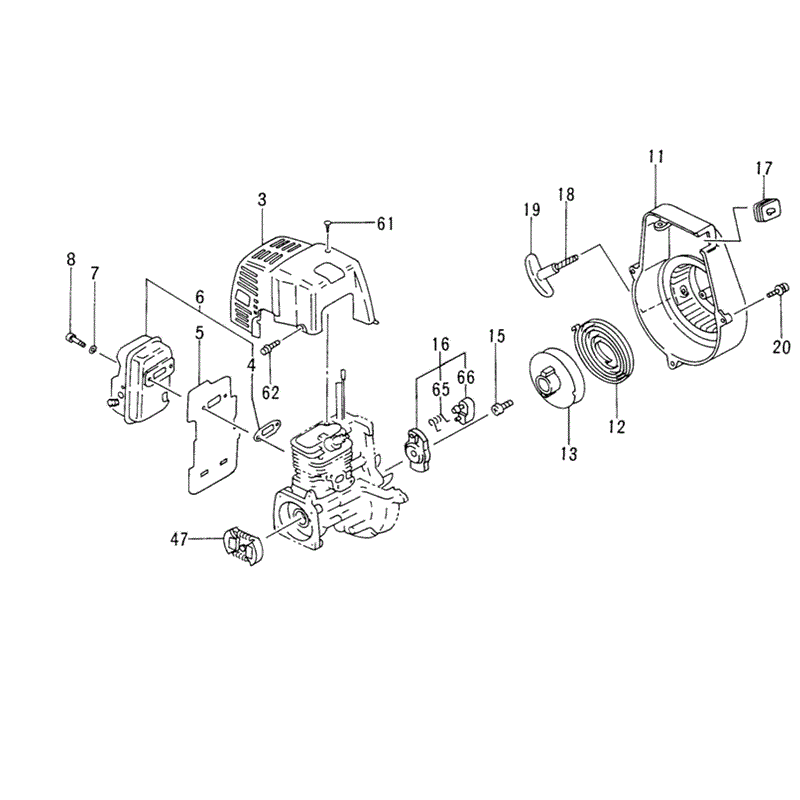 Tanaka THT-1800L-S (1629-H11) Parts Diagram, ENGINE-2 
