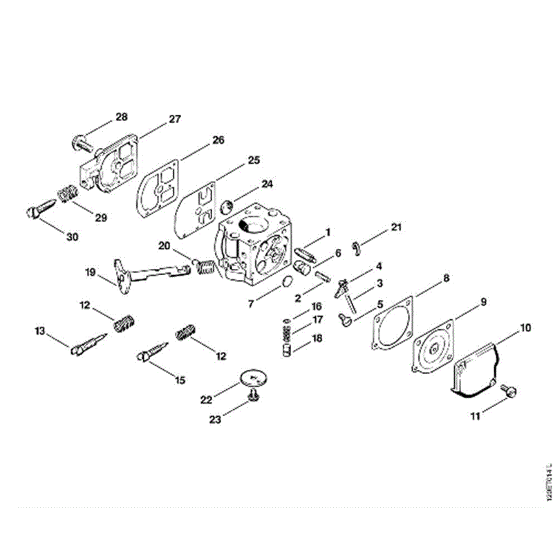 Stihl 010 Chainsaw (010AV) Parts Diagram, G-Carburetor C1S#S1B
