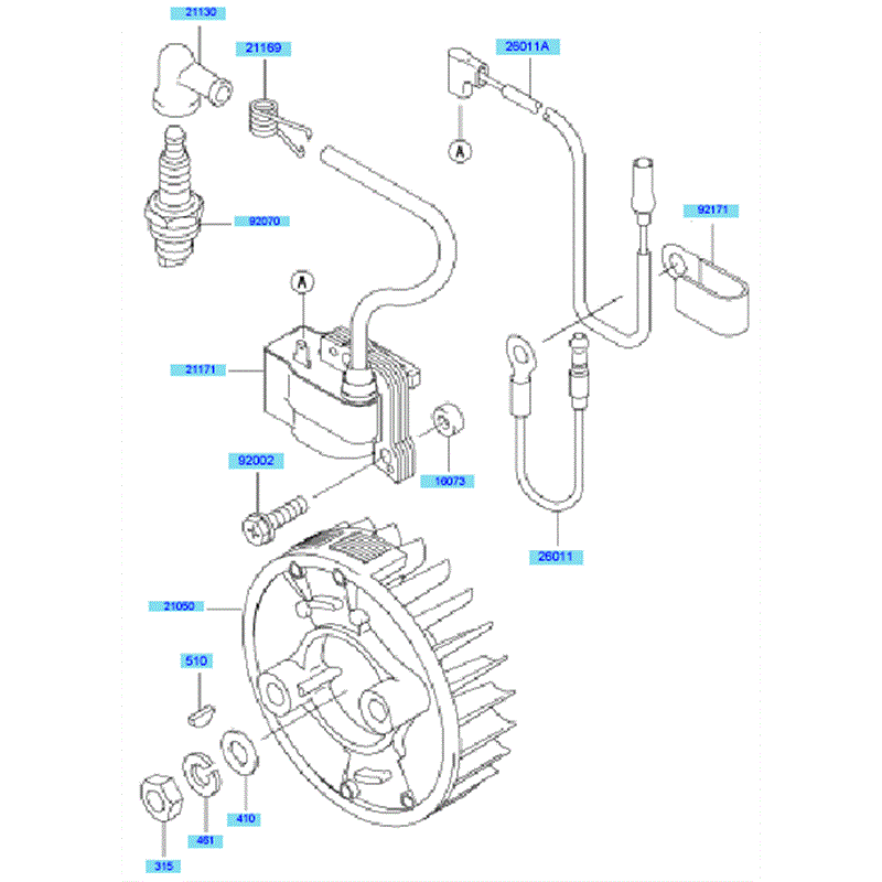 Kawasaki KBH34A (HA034G-BS50) Parts Diagram, Electric Equipment