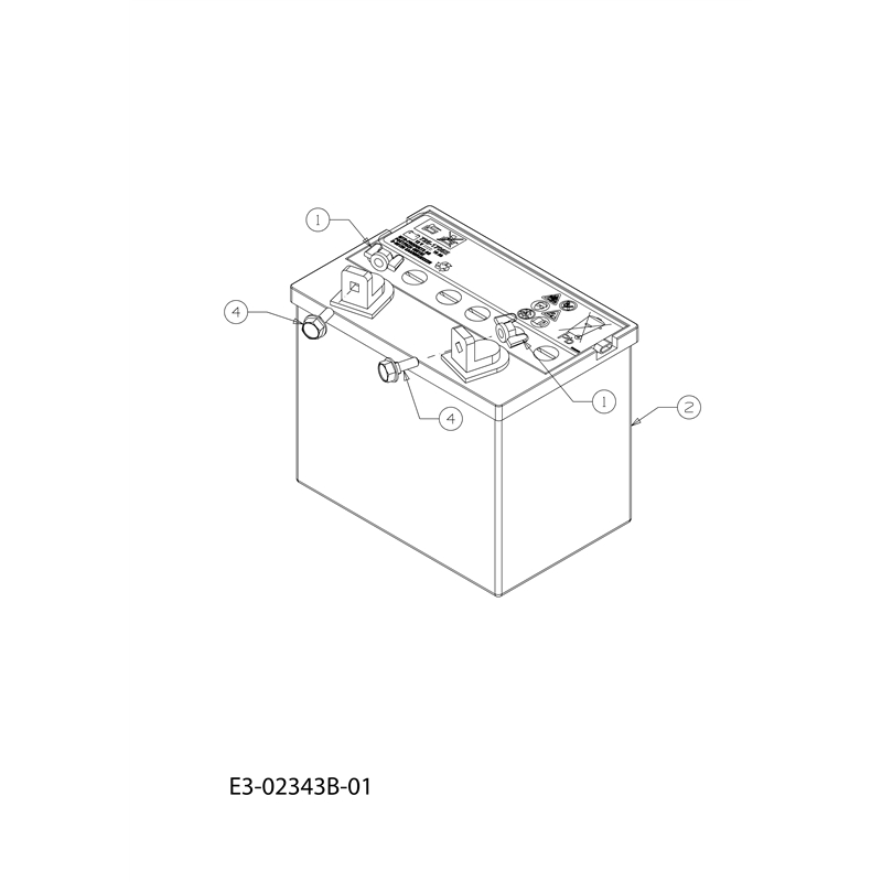 Oleo-Mac KROSSER 105-17,5 H Cat. 2011 (13XXXXXX636) (KROSSER 105-17,5 H Cat. 2011 (13XXXXXX636)) Parts Diagram, Battery