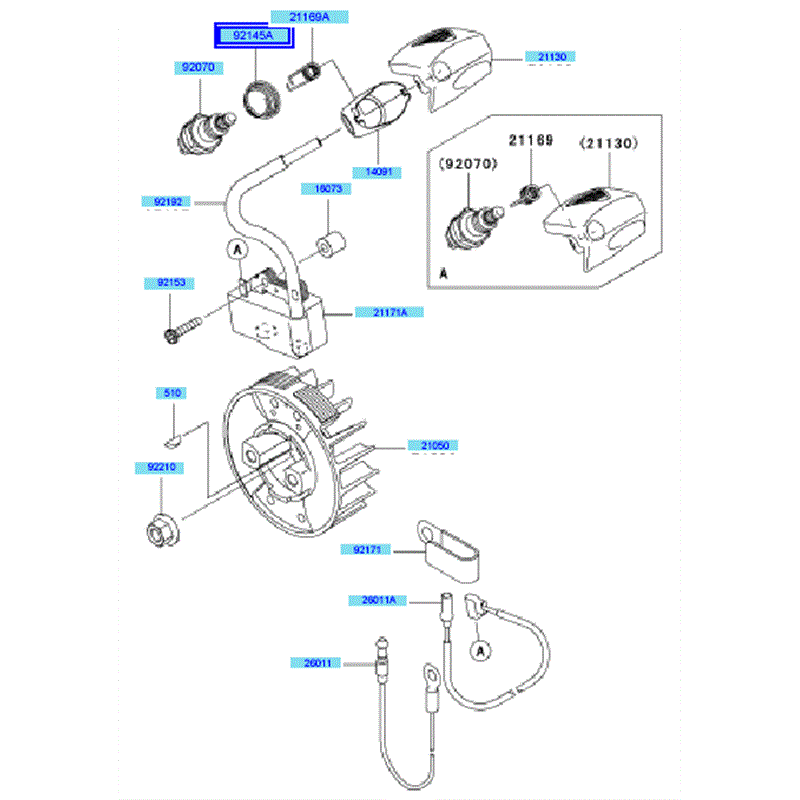 Kawasaki KCS525A (HK525B-BS50) Parts Diagram, Electric Equipment
