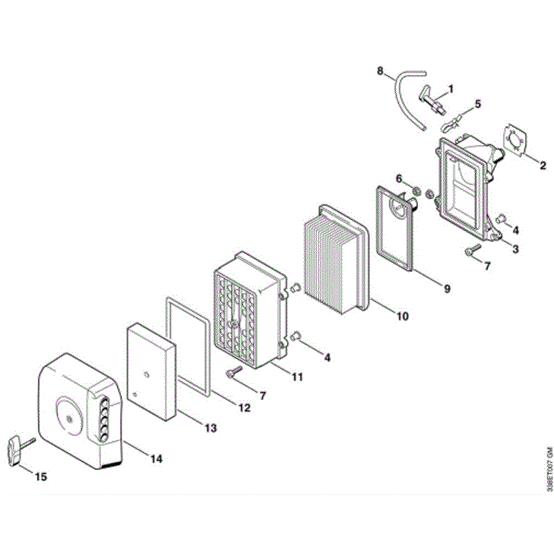 Stihl TS 400 Disc Cutter (TS400) Parts Diagram, H-Air Filter
