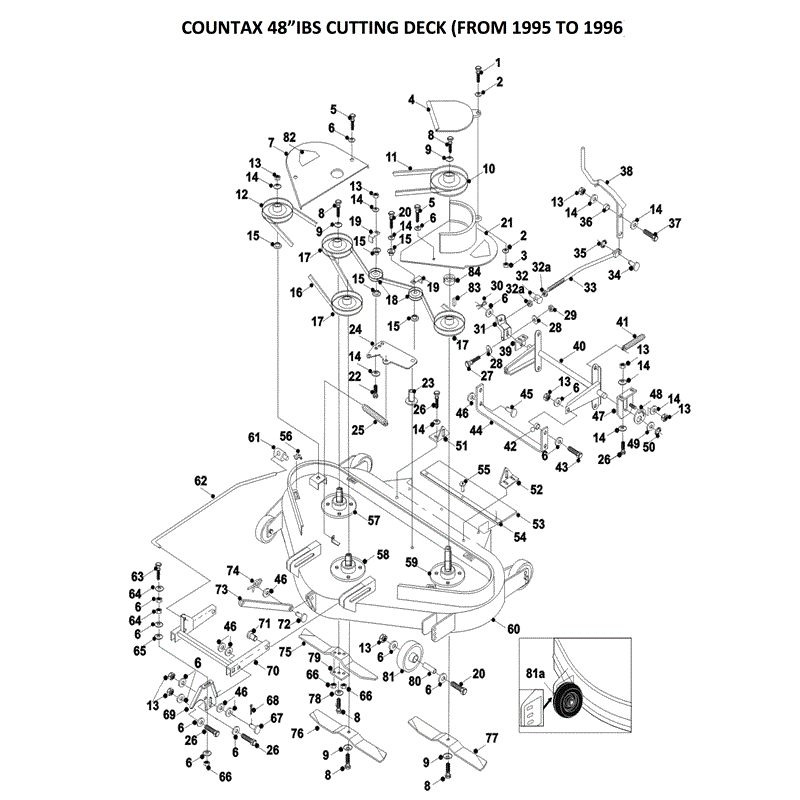 Countax IBS 48" Deck 1995 - 1996 (1995-1996) Parts Diagram, Page 1
