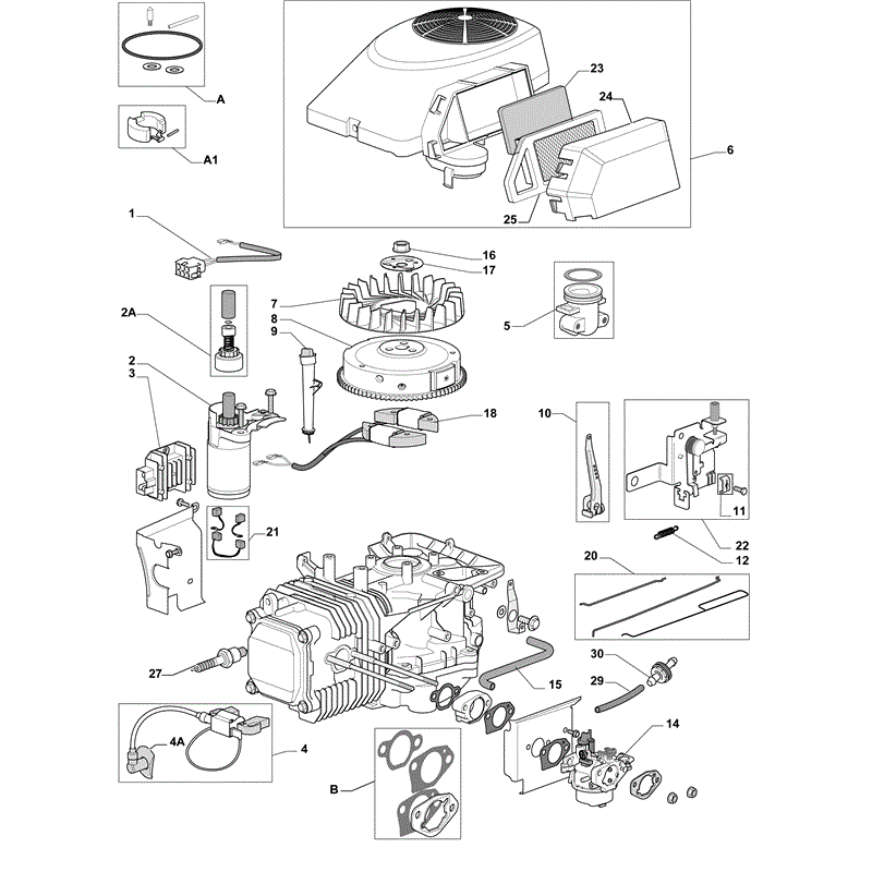 Castel / Twincut / Lawnking TRE0702 (2011) Parts Diagram, Page 1