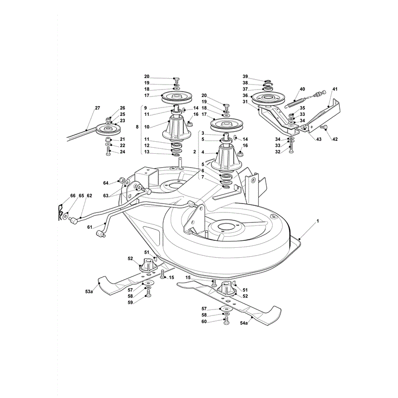 Castel / Twincut / Lawnking XG160HD (2008) Parts Diagram, Cutting Plate