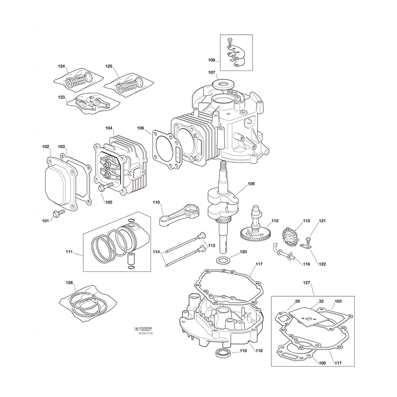 Mountfield M150 Series 150 Engine (2008) Parts Diagram, Page 2