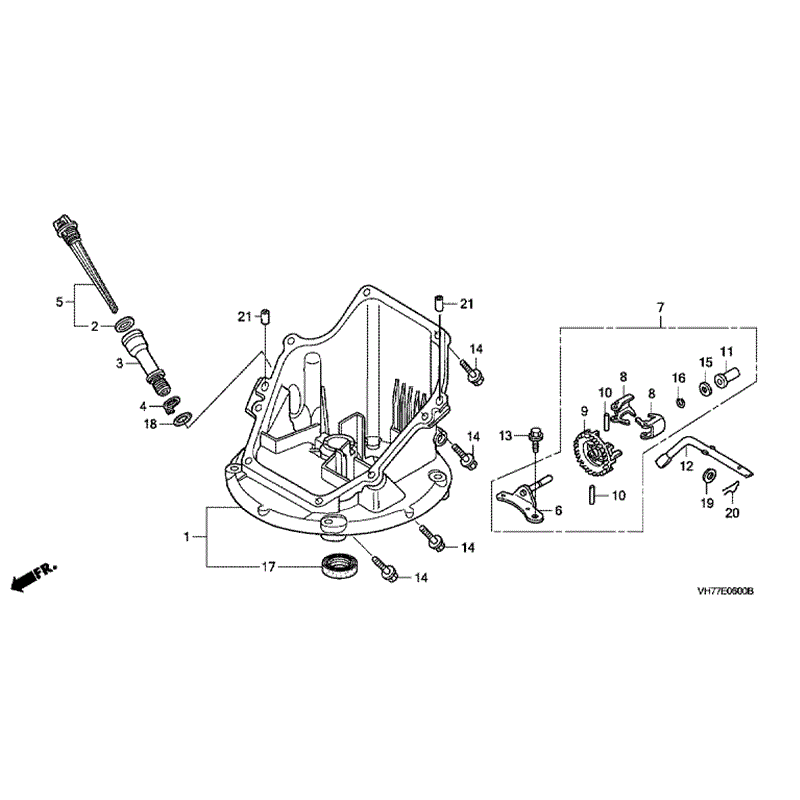 Honda HRX537 C2-HYE (HRX537C2-HYEANH462-MAGA) Parts Diagram, OIL PAN SUMP