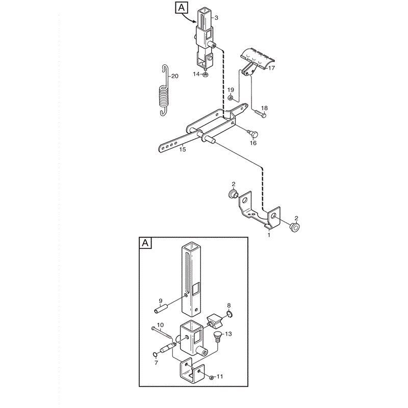 Stiga Comfort 16 (2010) Parts Diagram, Pedal Lift