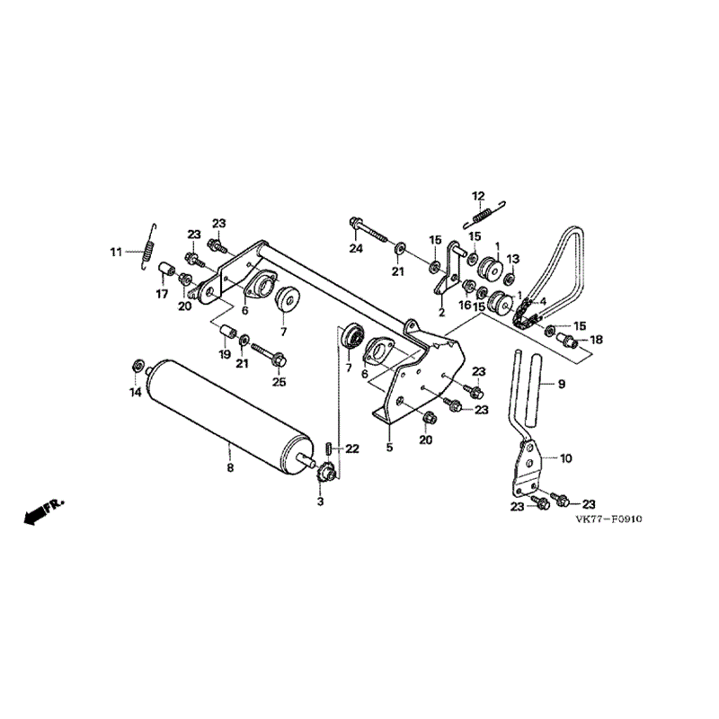 Honda HRX 426 QX Lawnmower (HRX426C-QXE-MATF) Parts Diagram, REAR ROLLER (QXE)