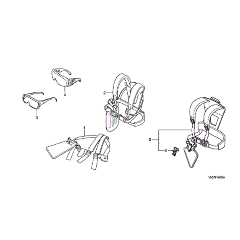 Honda UMK 435 UE Brushcutter (UMK435E-UEET) Parts Diagram, SHOULDER STRAP