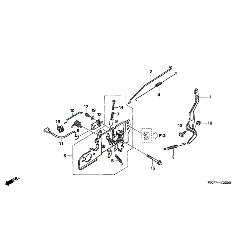 Honda HRX 476 HX Lawnmower (HRX476C-HXE-MASF) Parts Diagram, SPEED CONTROL