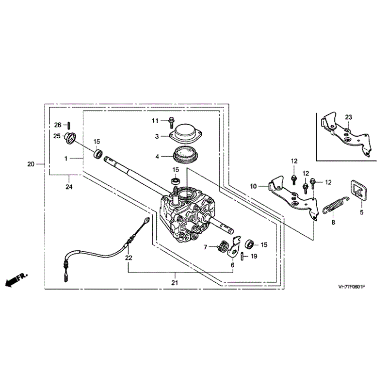 Honda HRX537 C2-HYE (HRX537C2-HYEANH462-MAGA) Parts Diagram, TRANSMISSION 