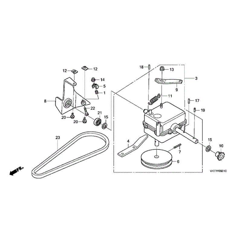 Honda HRX 476 SX (HRX476C-SXE-MASF) Parts Diagram, TRANSMISSION 