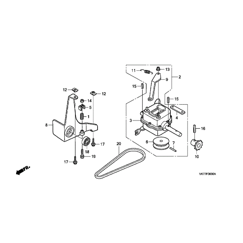 Honda HRX 426 QX Lawnmower (HRX426C-QXE-MATF) Parts Diagram, TRANSMISSION HRX426C-QXE