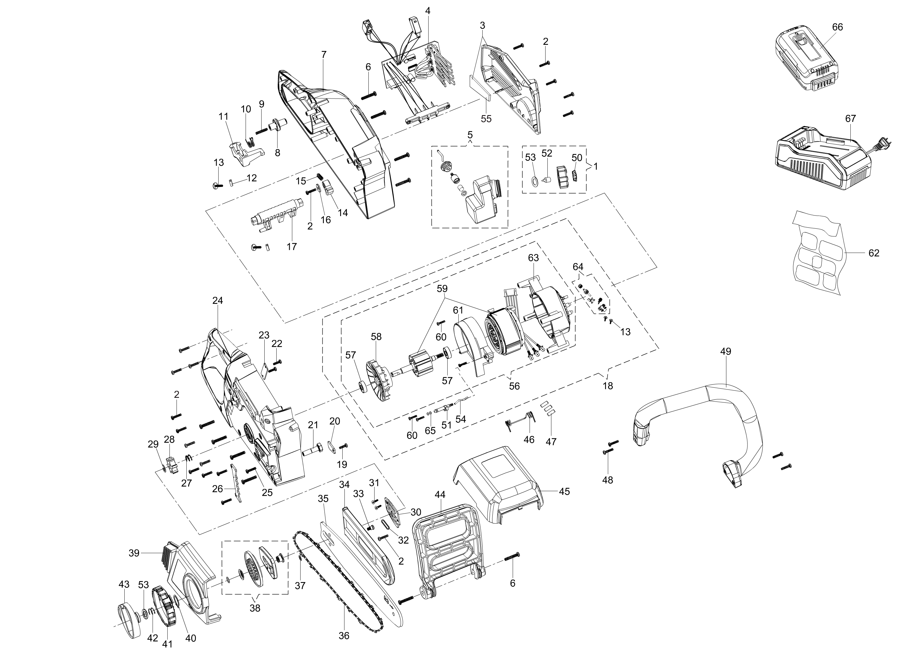 Complete illustrated parts list