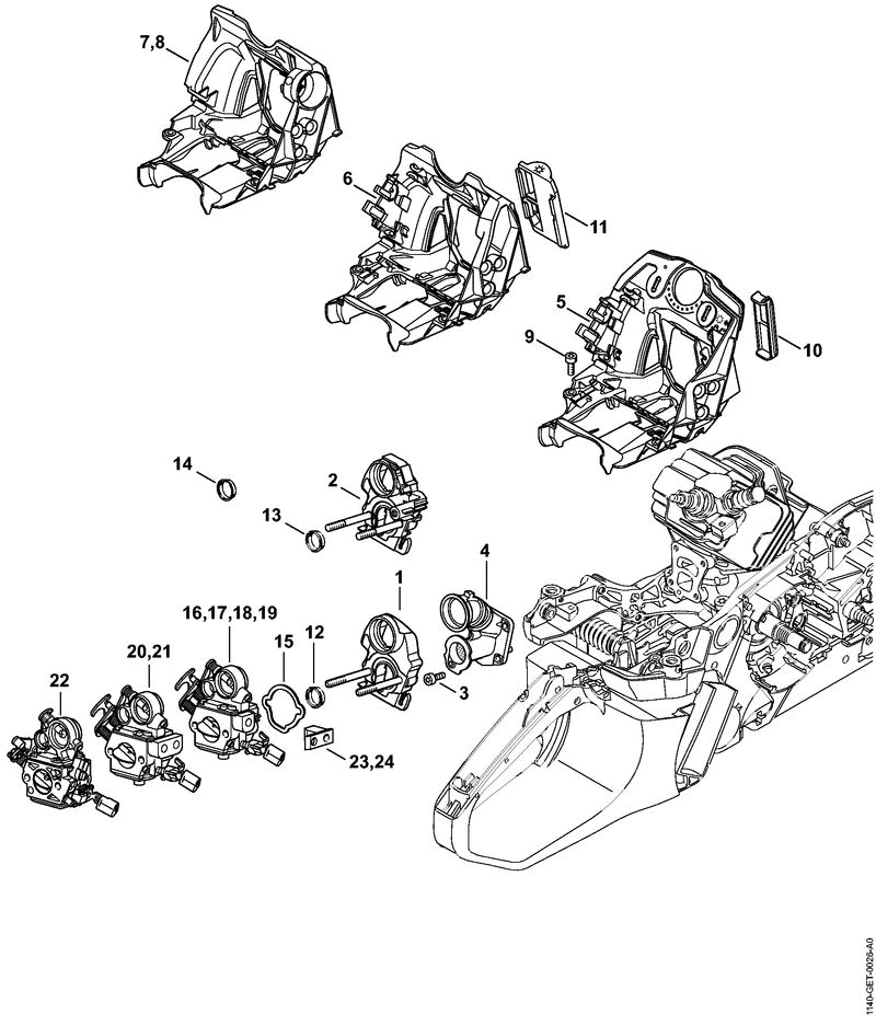 MS362CMRZ-L CARB BRACKET