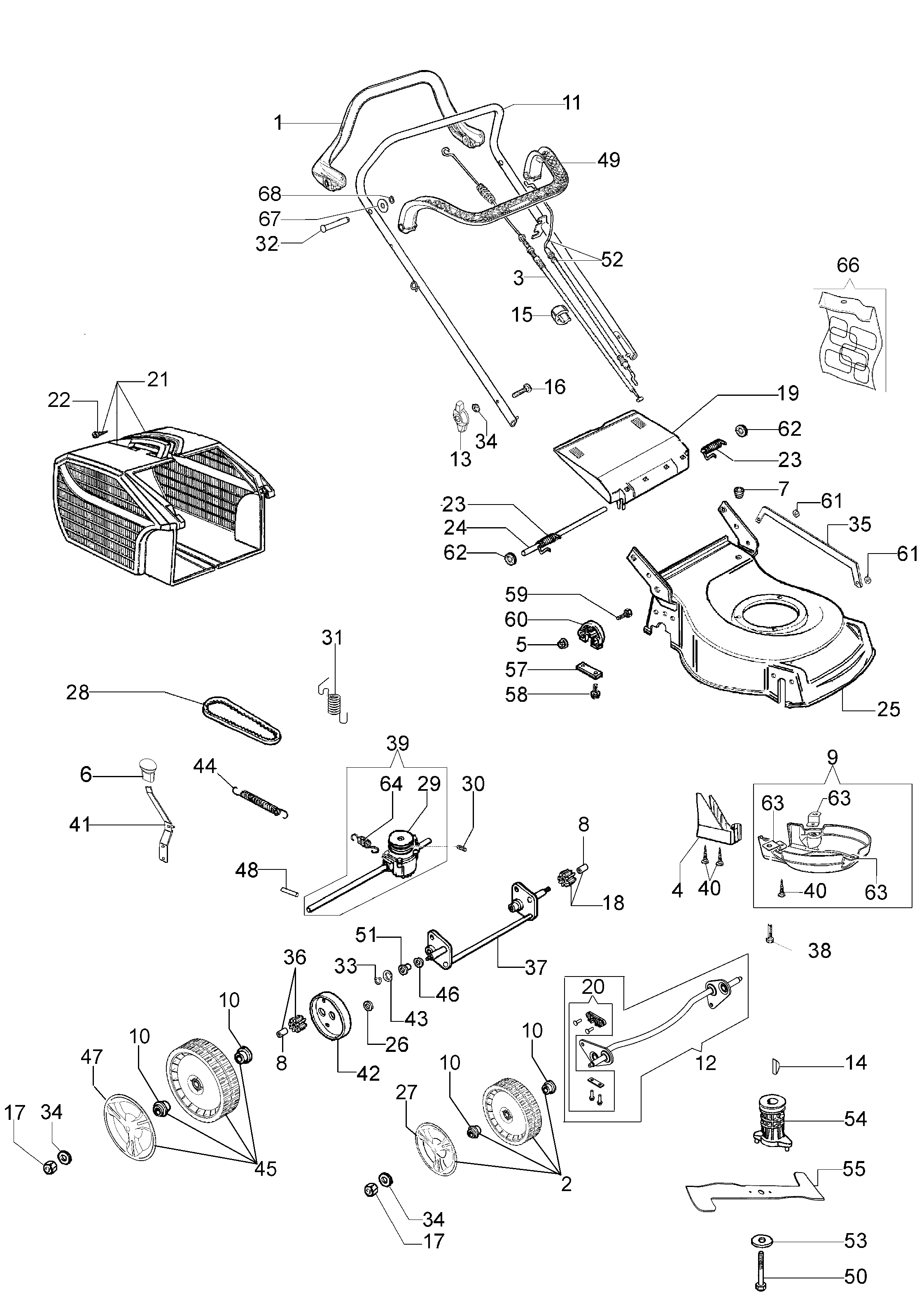 Complete illustrated parts list