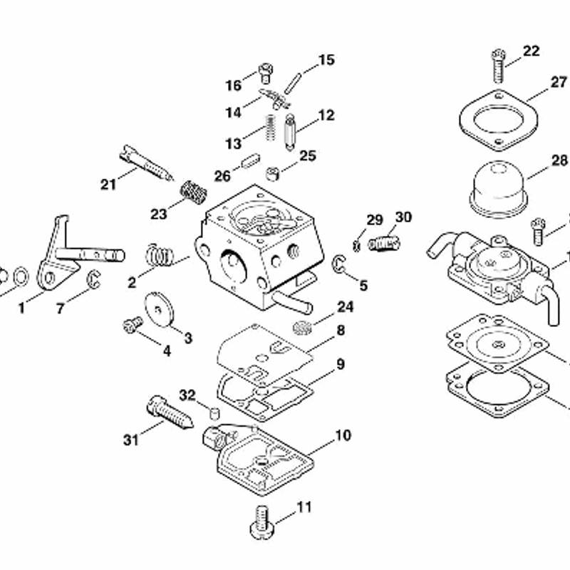 Stihl FS 85 Brushcutter FS85 Parts Diagram E Carburetor C1Q S28C stihl-fs-85-brushcutter-fs85-parts-diagram-e-carburetor-c1q-s28c