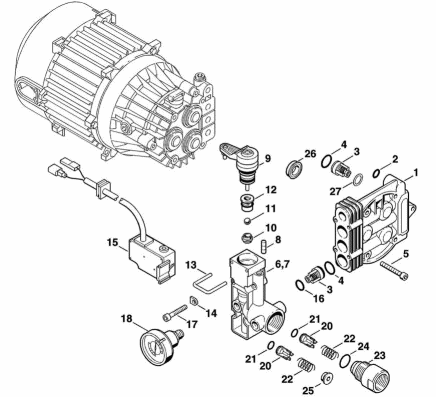 C-Regulation valve block