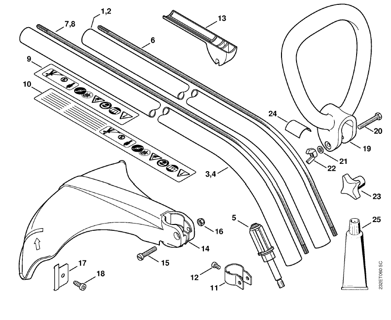Drive tube assembly, Loop handle