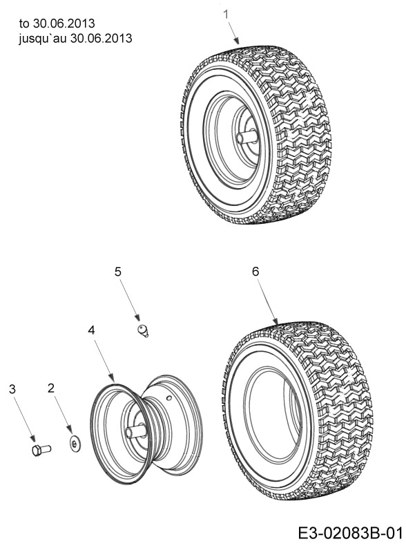 Rear wheels