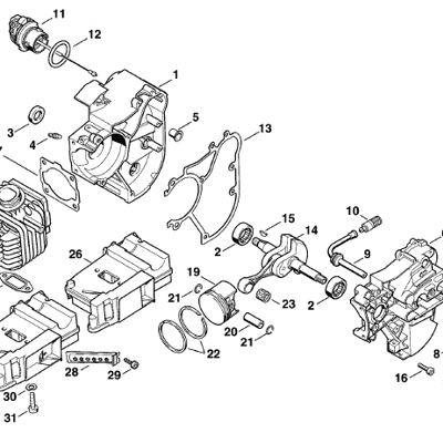 Ms200 Rear Handle Stihl MS 200 Chainsaw (MS200) Parts Diagram, Handle housing MS 200