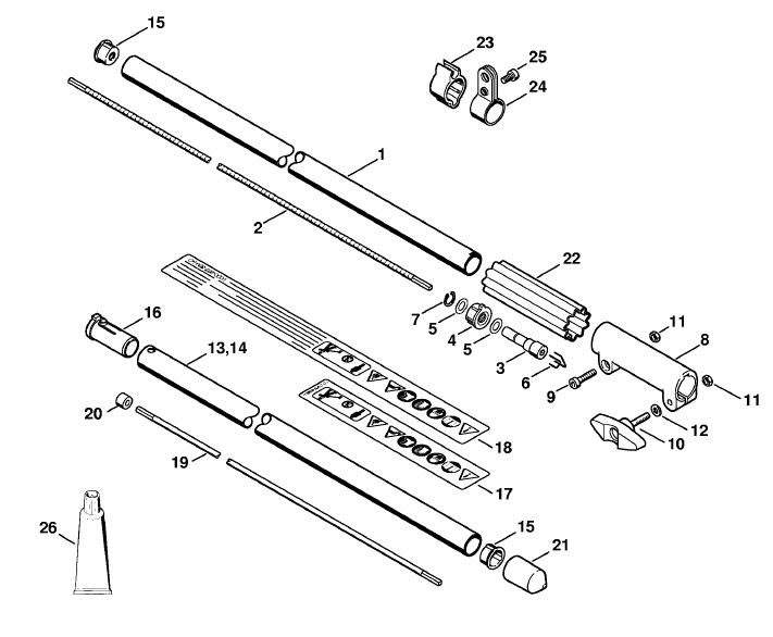 Drive tube assembly FS 55 T
