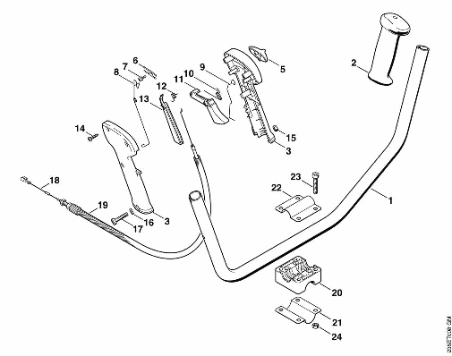 H-Two-handed handle bar