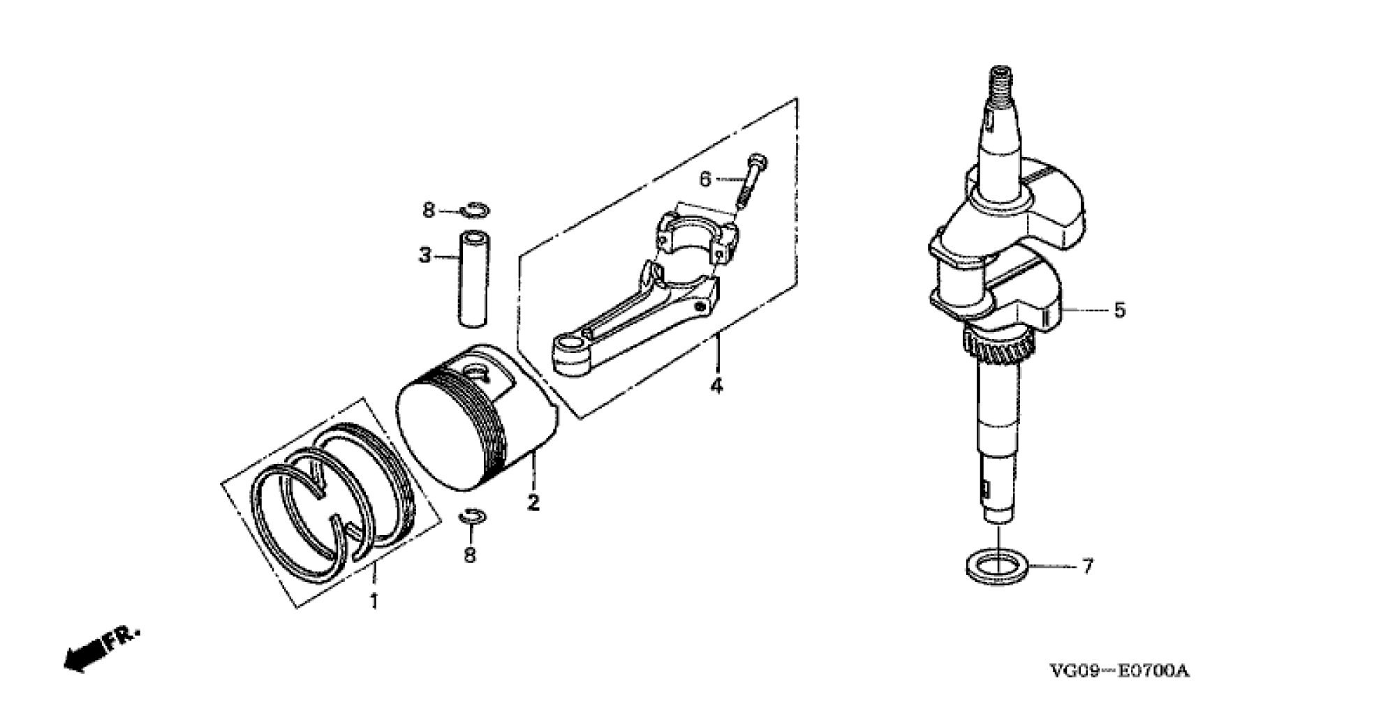 CRANKSHAFT PISTON & ROD