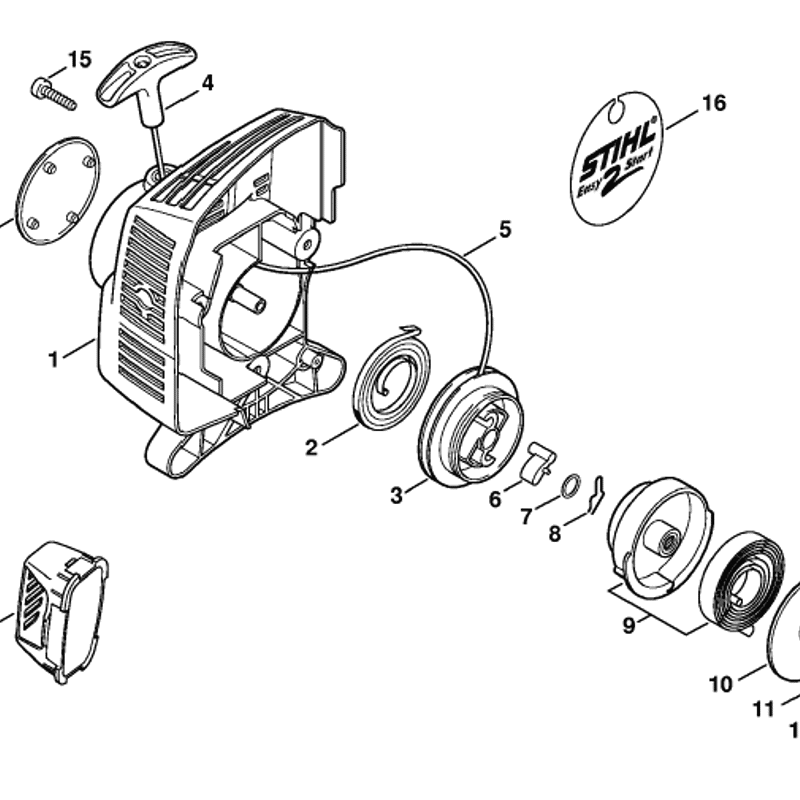 Stihl MM 55 C-E Z Multi Tool Engine (MM 55 C-E Z) Parts Diagram, Rewind ...
